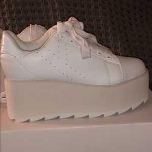 Brand new YRU white platform sneakers. PRICE FIRM.